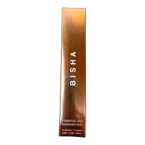 Bisha Essential Eye Designer Duo Set Downtown Black & Uptown Brown Full Size NIB